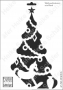 Schablone-Stencil A4 060-0326 Weihnachtsbaum mit Pferd